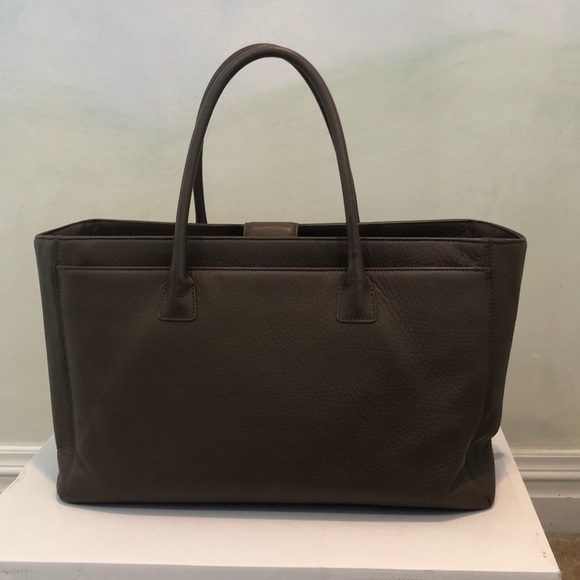 Authentic Chanel Taupe Tote with Silver Hardware - Picture 3 of 16